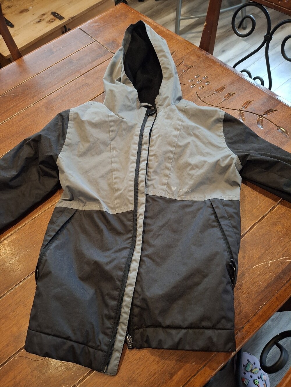 VAMOS Two-Tone Kids Raincoat and pants - Gray & Black